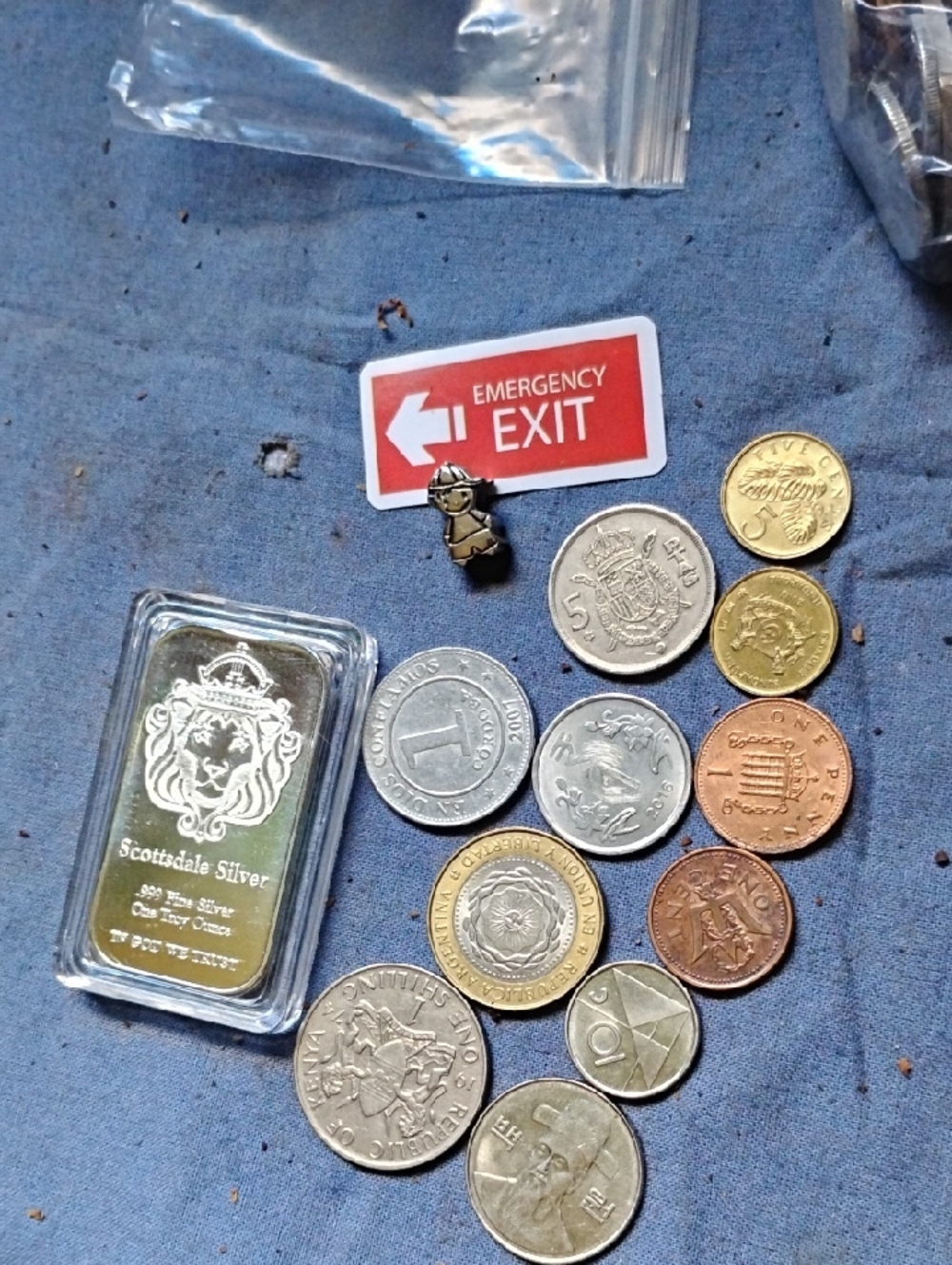 Scottsdale Silver .999 Fine Silver Billion Bar with Mixed Coins